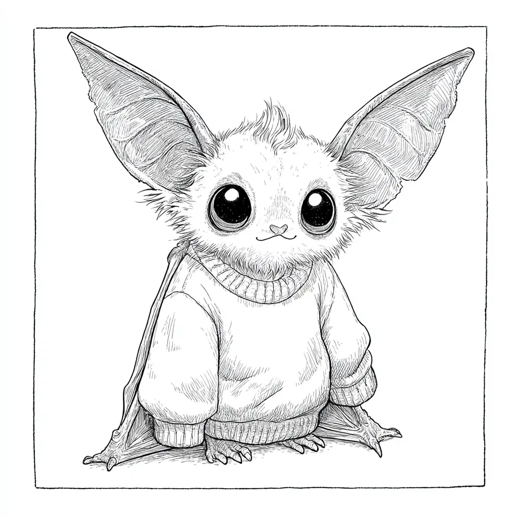 Dibujos de Halloween para colorear | MURCIÉLAGO DE OREJAS GRANDES Dibujos de Halloween para colorear | MURCIÉLAGO DE OREJAS GRANDES