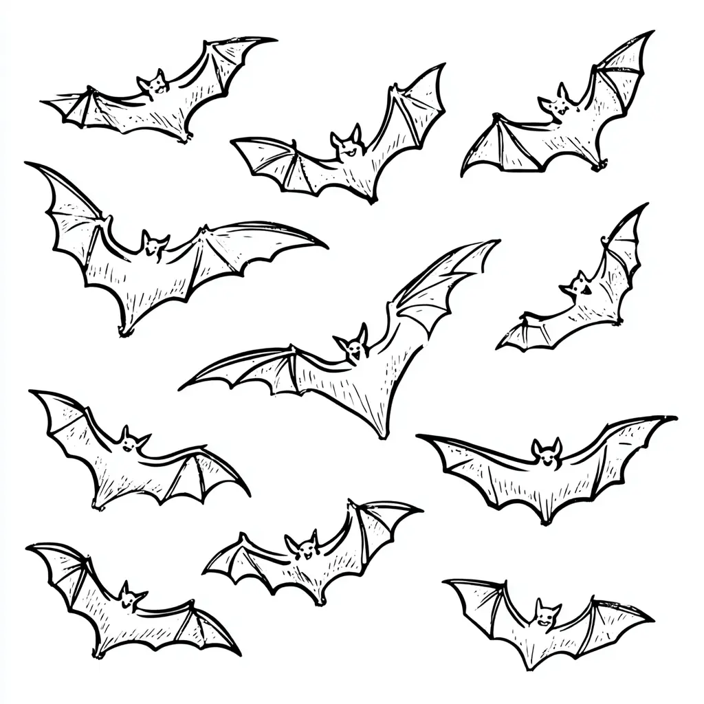 Dibujos de Halloween para colorear | MURCIÉLAGOS VOLADORES Dibujos de Halloween para colorear | MURCIÉLAGOS VOLADORES