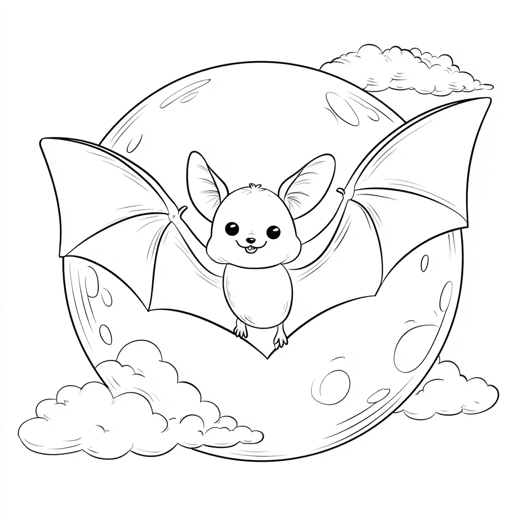 Dibujos de Halloween para colorear | MURCIÉLAGO CONTENTO Dibujos de Halloween para colorear | MURCIÉLAGO CONTENTO