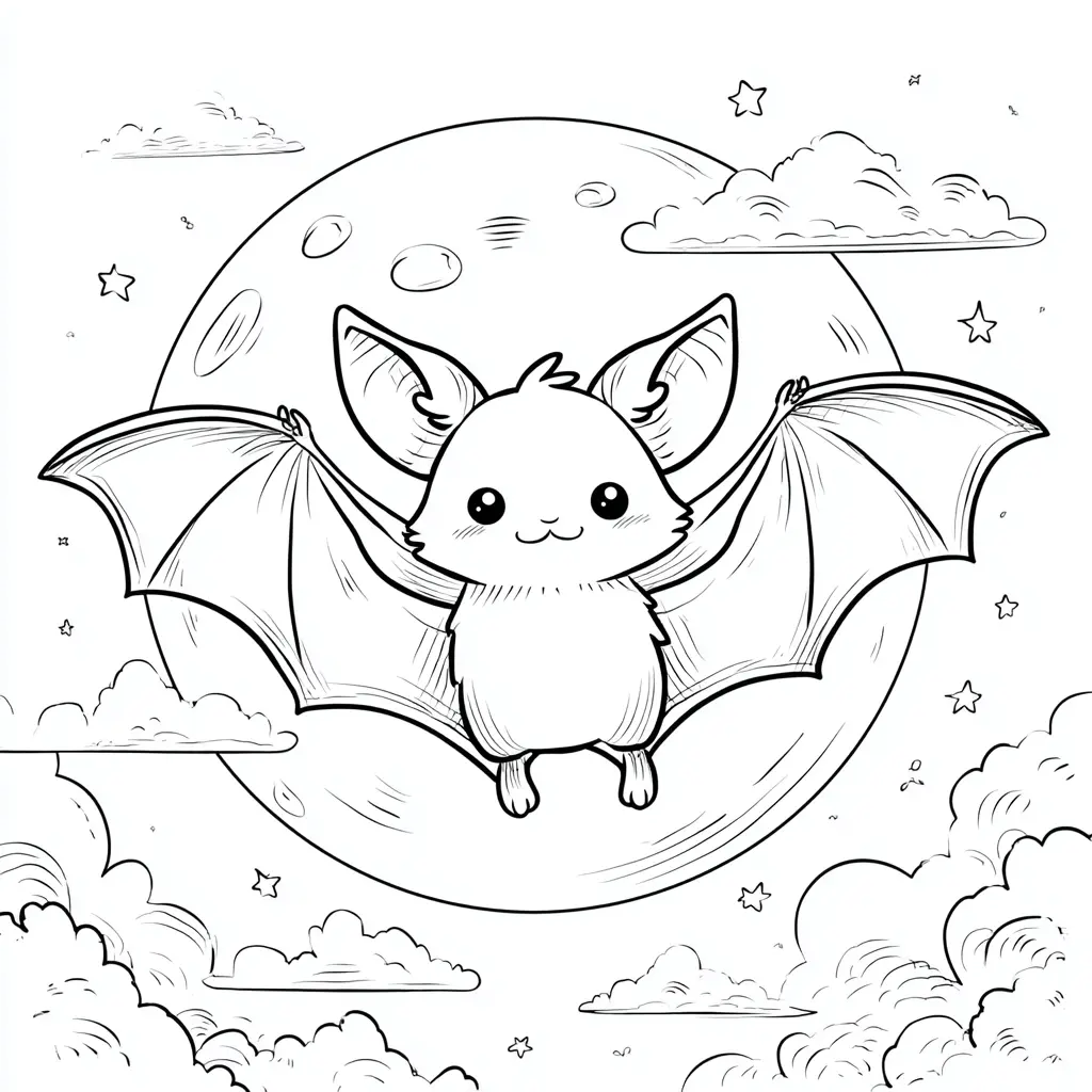 Dibujos de Halloween para colorear | MURCIÉLAGO EN EL CIELO Dibujos de Halloween para colorear | MURCIÉLAGO EN EL CIELO