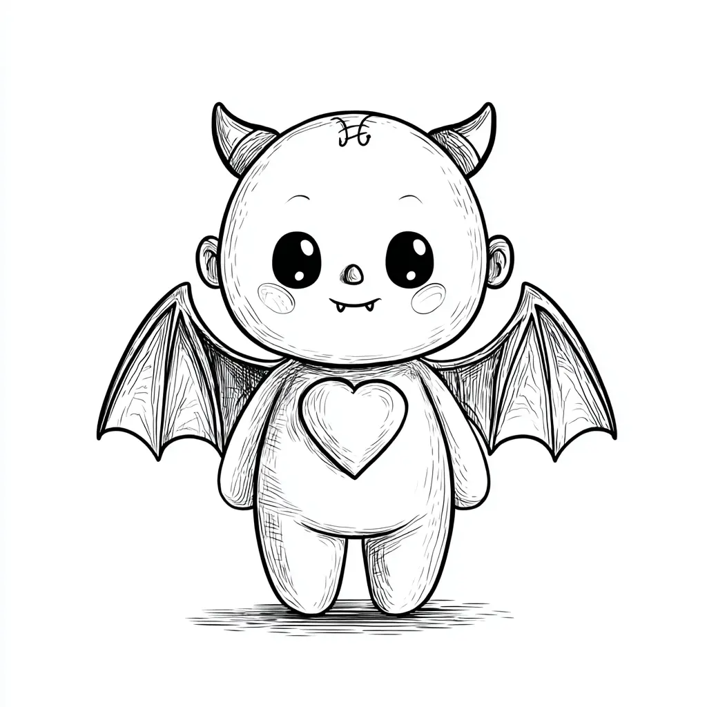 Dibujos de Halloween para colorear | MURCIÉLAGO DIABLILLO Dibujos de Halloween para colorear | MURCIÉLAGO DIABLILLO