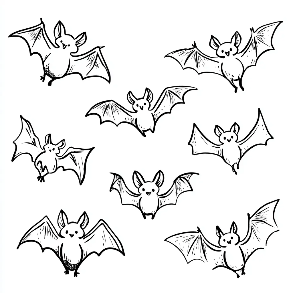 Dibujos de Halloween para colorear | MURCIÉLAGOS DE LA NOCHE Dibujos de Halloween para colorear | MURCIÉLAGOS DE LA NOCHE