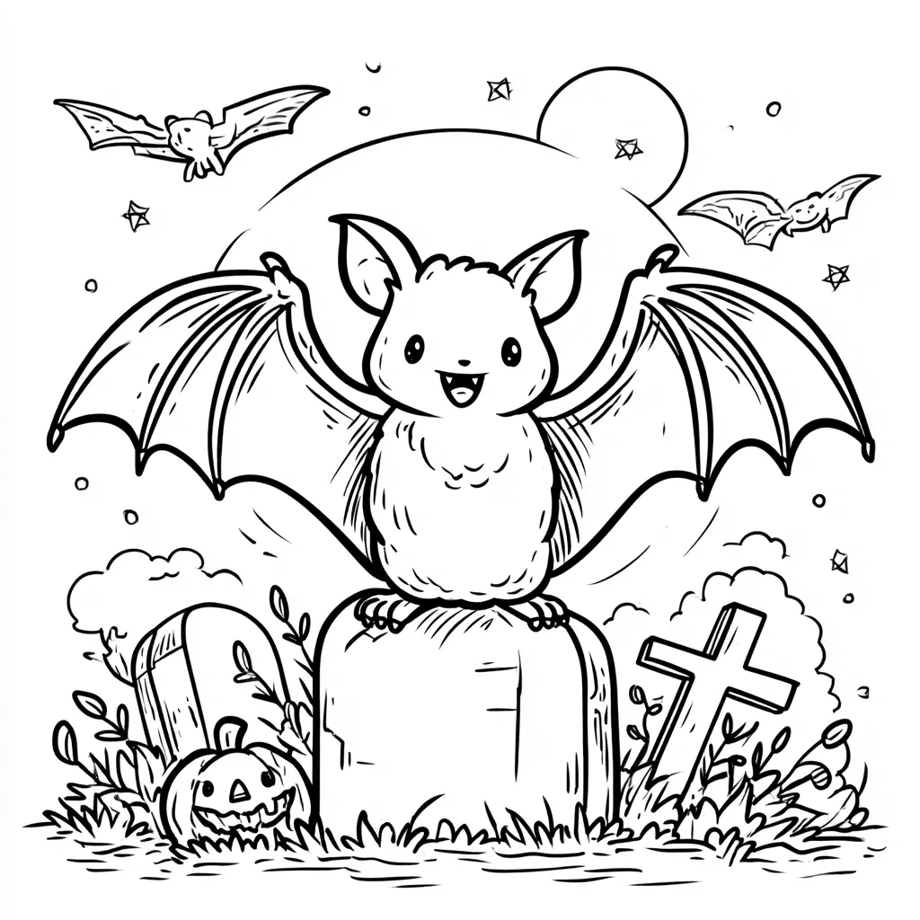 Dibujos de Halloween para colorear | MURCIÉLAGO EN HALLOWEEN Dibujos de Halloween para colorear | MURCIÉLAGO EN HALLOWEEN