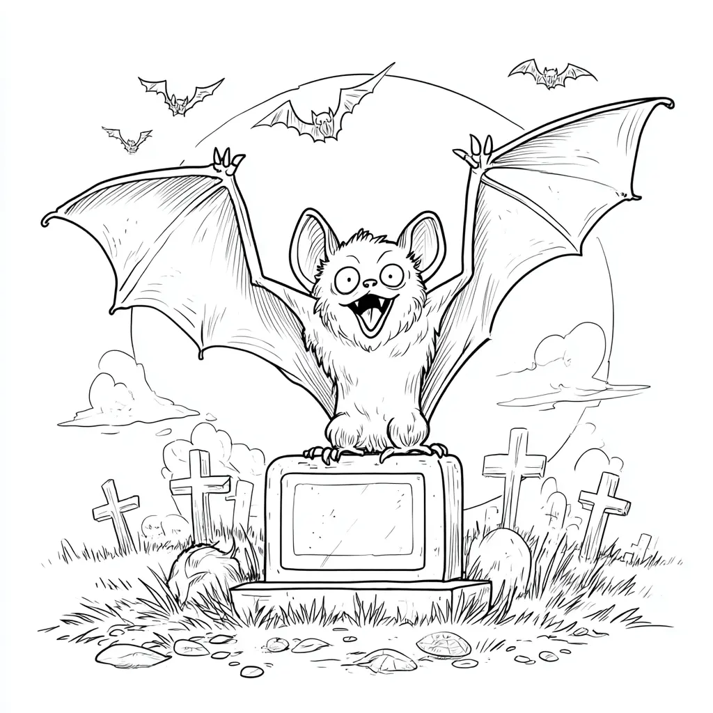 Dibujos de Halloween para colorear | MURCIÉLAGO DE LA LUNA LLENA Dibujos de Halloween para colorear | MURCIÉLAGO DE LA LUNA LLENA