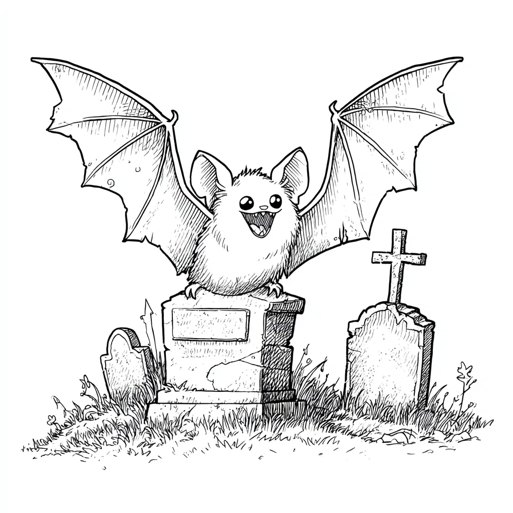 Dibujos de Halloween para colorear | MURCIÉLAGO SOBRE LA LÁPIDA Dibujos de Halloween para colorear | MURCIÉLAGO SOBRE LA LÁPIDA