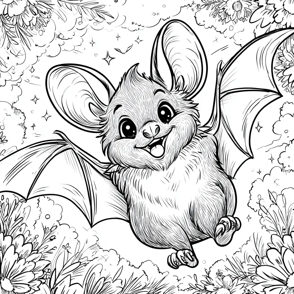 Dibujos de Halloween para colorear | MURCIÉLAGO GRACIOSO Dibujos de Halloween para colorear | MURCIÉLAGO GRACIOSO