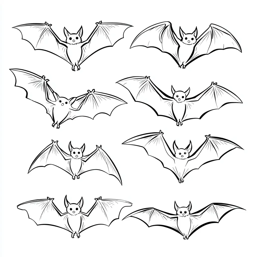 Dibujos de Halloween para colorear | MURCIÉLAGOS EN VUELO Dibujos de Halloween para colorear | MURCIÉLAGOS EN VUELO