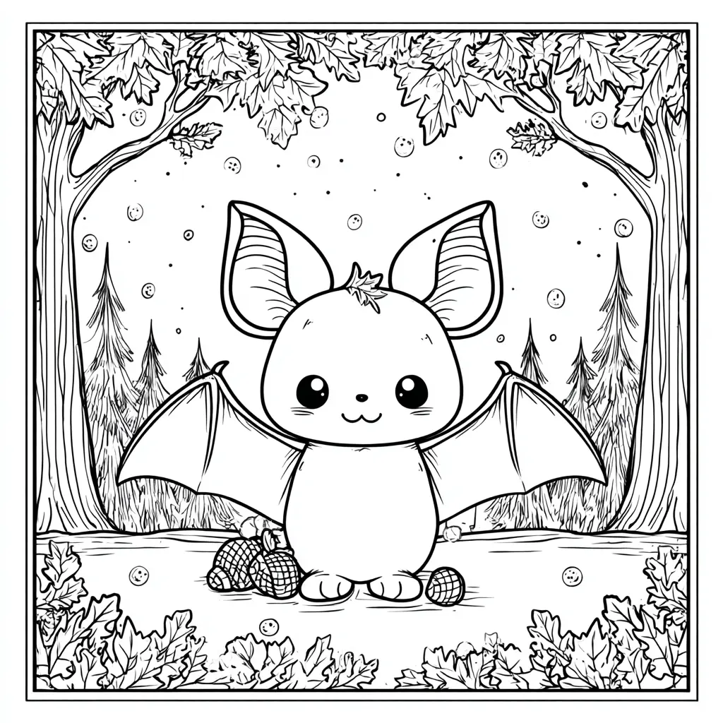 Dibujos de Halloween para colorear | MURCIÉLAGO DEL BOSQUE Dibujos de Halloween para colorear | MURCIÉLAGO DEL BOSQUE