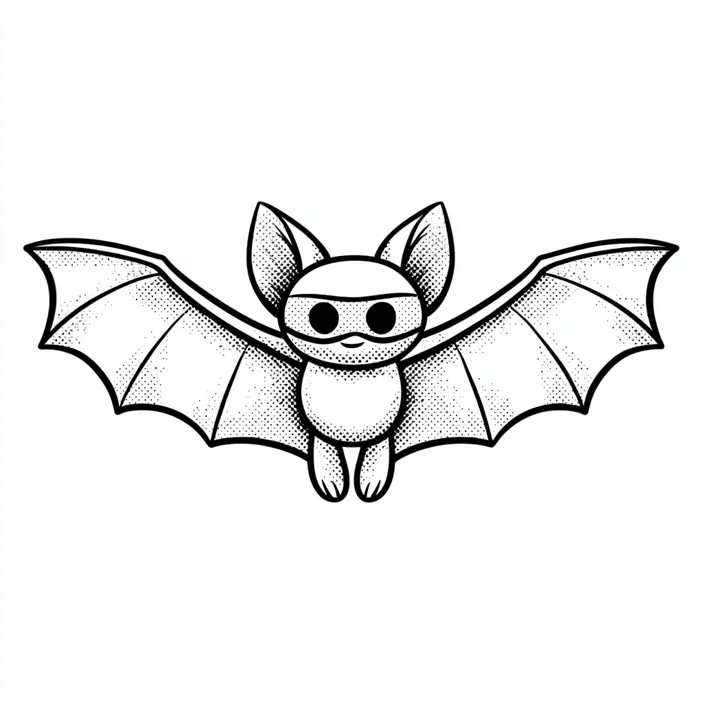 Dibujos de Halloween para colorear | MURCIÉLAGO CON ANTIFAZ Dibujos de Halloween para colorear | MURCIÉLAGO CON ANTIFAZ