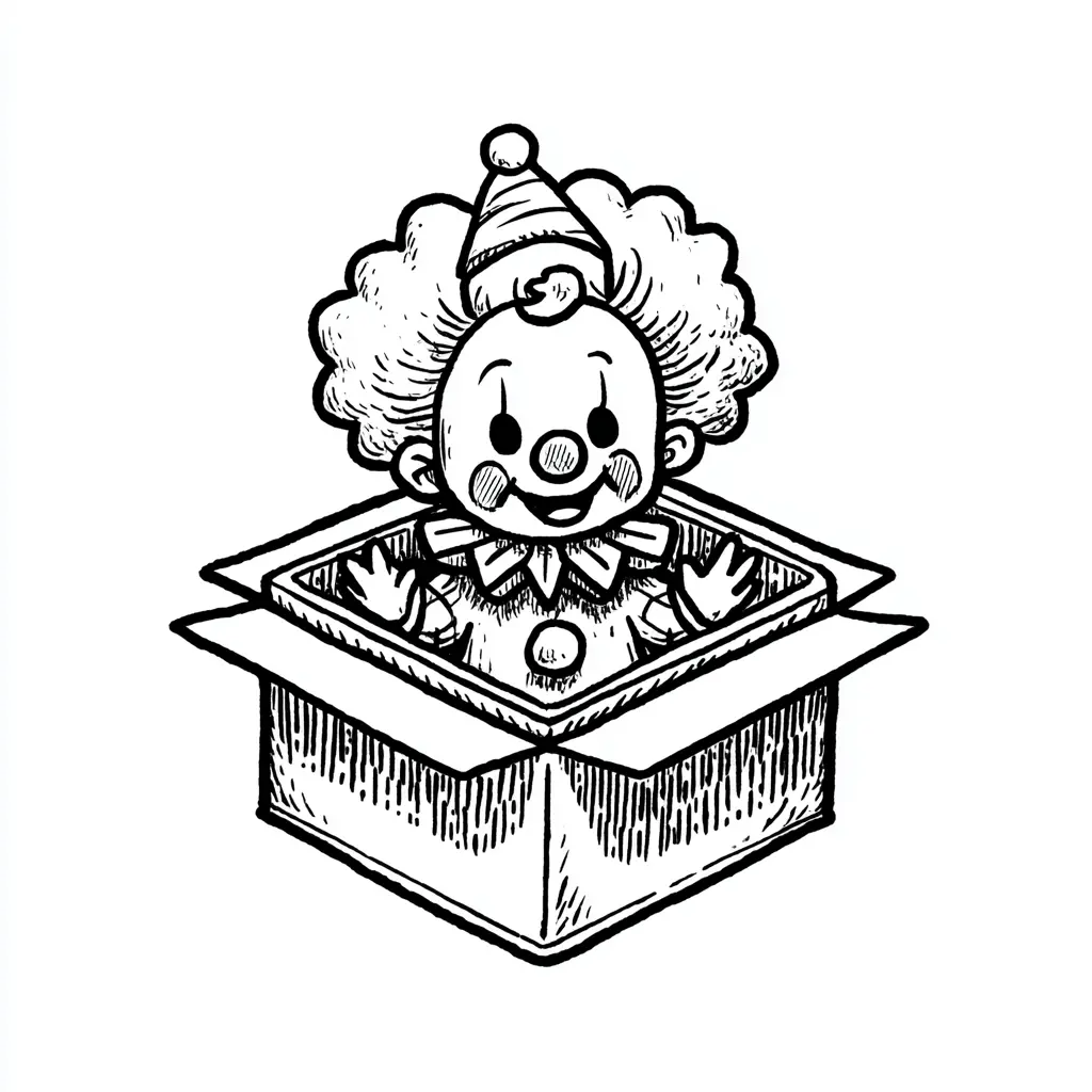 Dibujos de Halloween para colorear | PAYASO CHIBI SORPRESA Dibujos de Halloween para colorear | PAYASO CHIBI SORPRESA