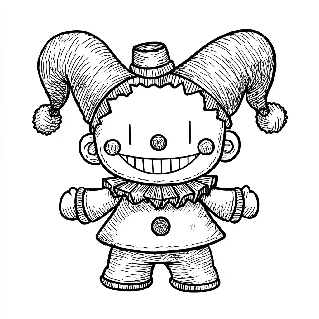 Dibujos de Halloween para colorear | PAYASO CHIBI SIMPÁTICO Dibujos de Halloween para colorear | PAYASO CHIBI SIMPÁTICO