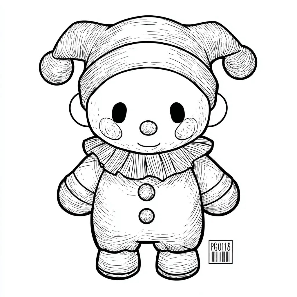 Dibujos de Halloween para colorear | PAYASO CHIBI DE PELUCHE Dibujos de Halloween para colorear | PAYASO CHIBI DE PELUCHE