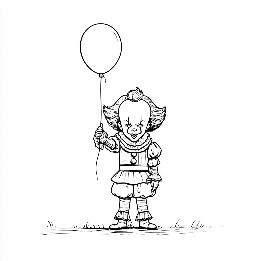 Dibujos de Halloween para colorear | PAYASO CHIBI PEQUEÑO Dibujos de Halloween para colorear | PAYASO CHIBI PEQUEÑO