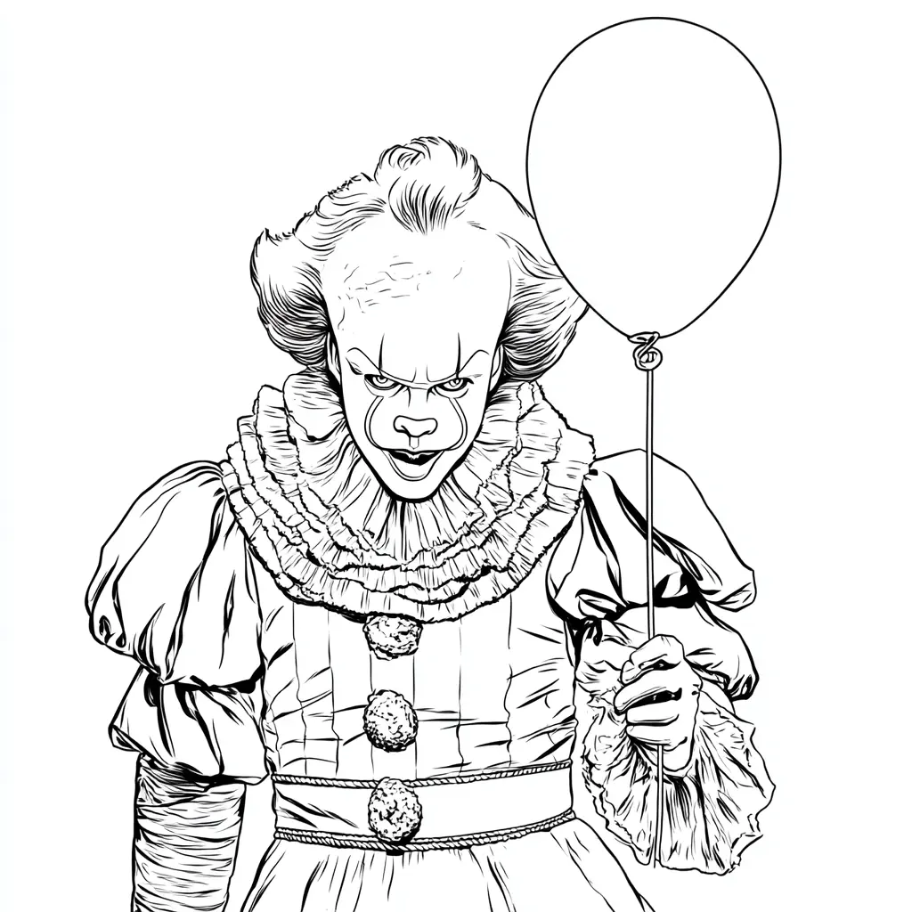 Dibujos de Halloween para colorear | PAYASO DESAFIANTE Dibujos de Halloween para colorear | PAYASO DESAFIANTE