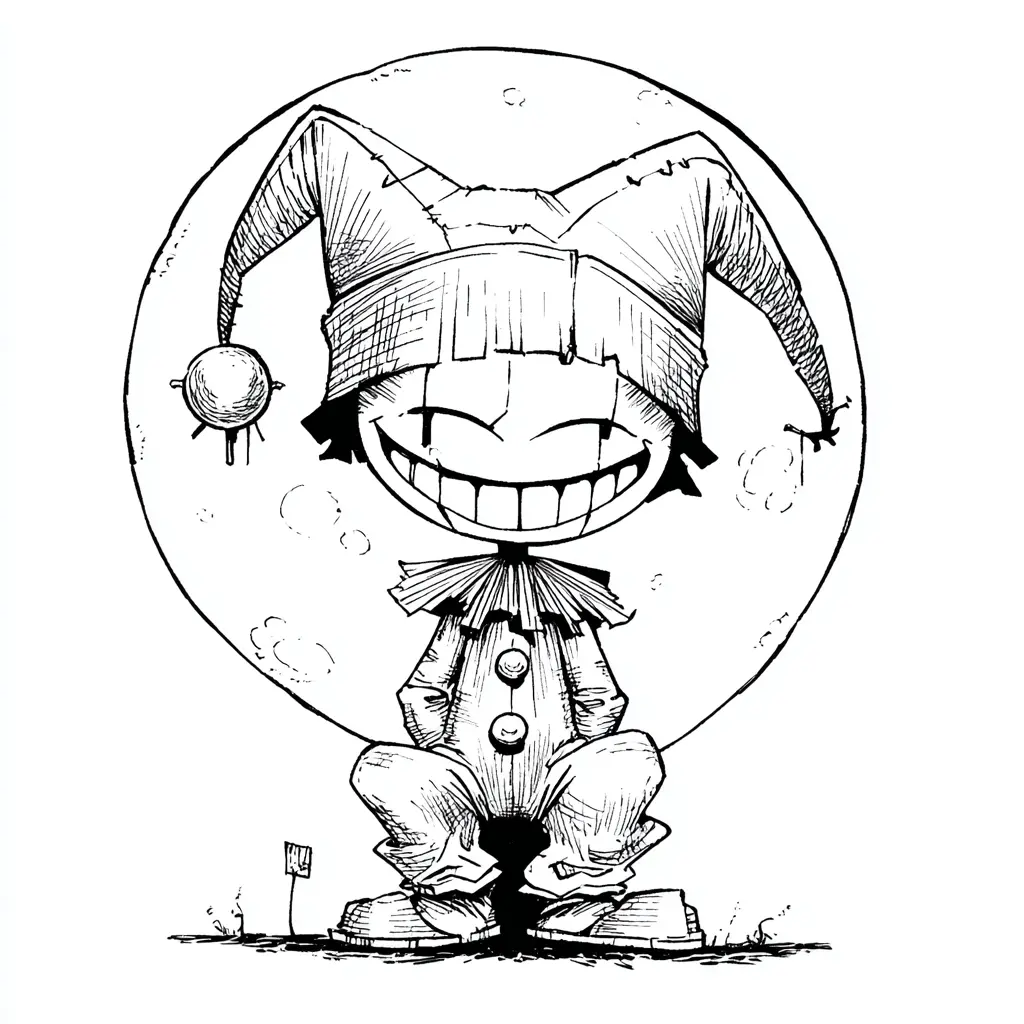 Dibujos de Halloween para colorear | CARICATURA DE PAYASO CHIBI Dibujos de Halloween para colorear | CARICATURA DE PAYASO CHIBI