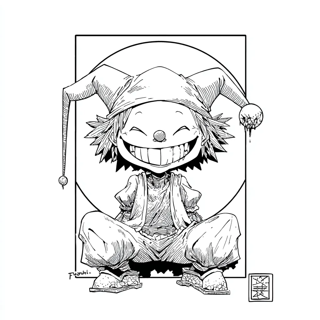 Dibujos de Halloween para colorear | PAYASO CHIBI RIENDO Dibujos de Halloween para colorear | PAYASO CHIBI RIENDO