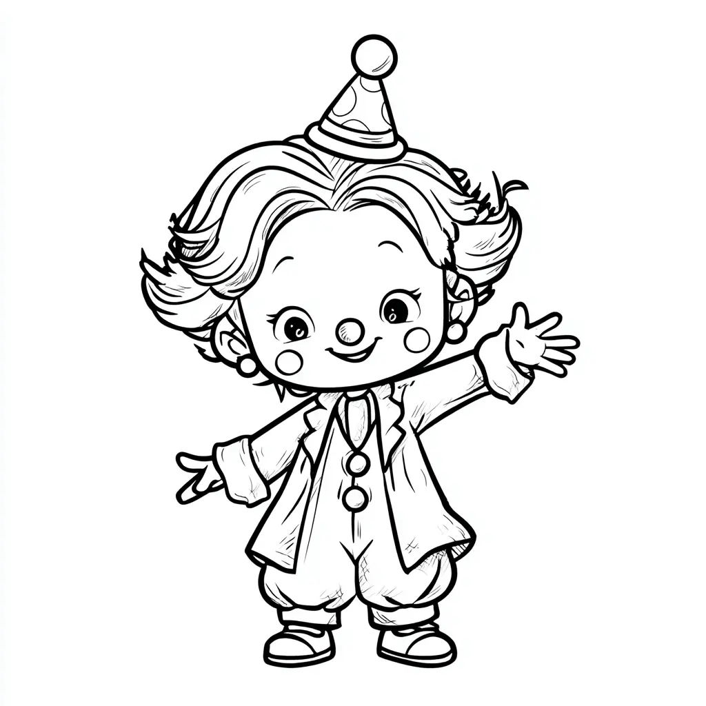 Dibujos de Halloween para colorear | PAYASO CHIBI AMIGABLE Dibujos de Halloween para colorear | PAYASO CHIBI AMIGABLE