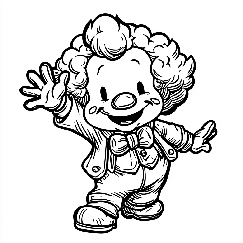 Dibujos de Halloween para colorear | PAYASO CHIBI SALUDANDO Dibujos de Halloween para colorear | PAYASO CHIBI SALUDANDO