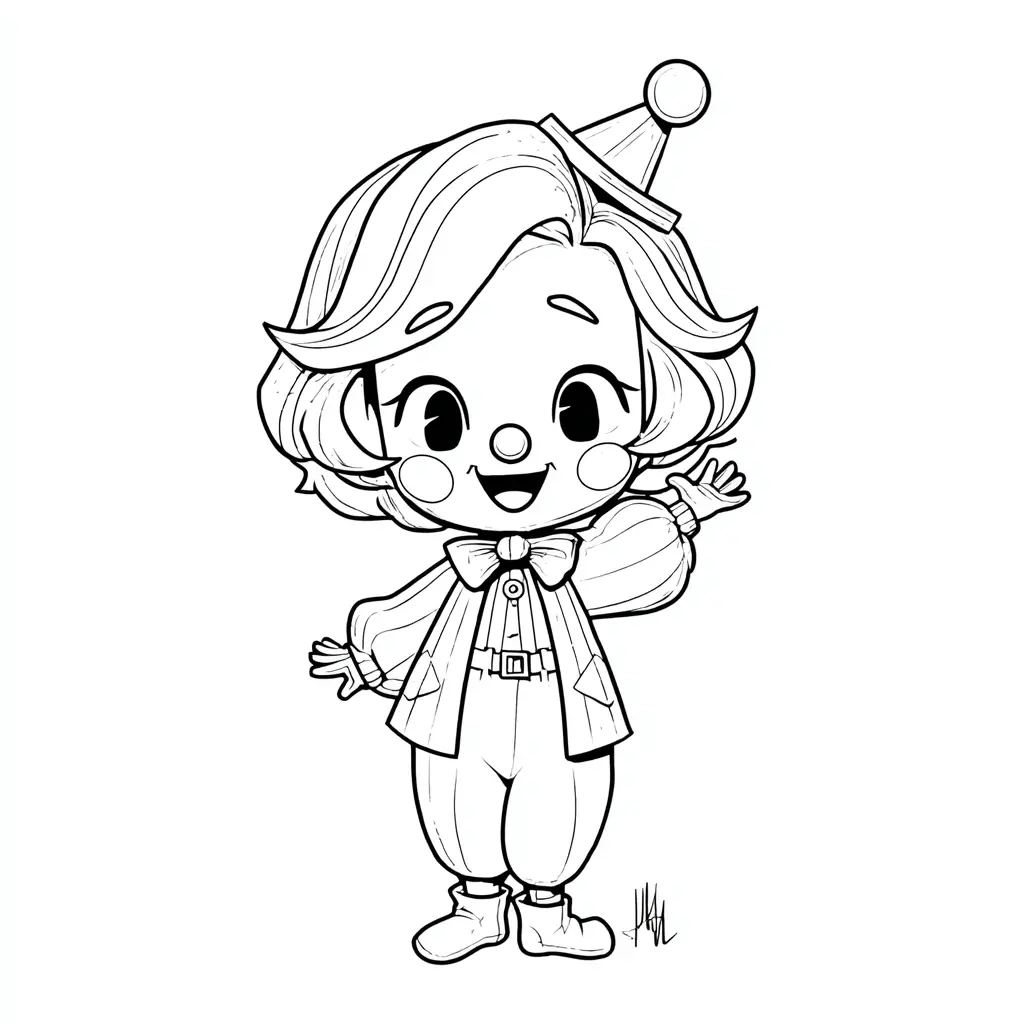 Dibujos de Halloween para colorear | PAYASO CHIBI ENCANTADOR Dibujos de Halloween para colorear | PAYASO CHIBI ENCANTADOR