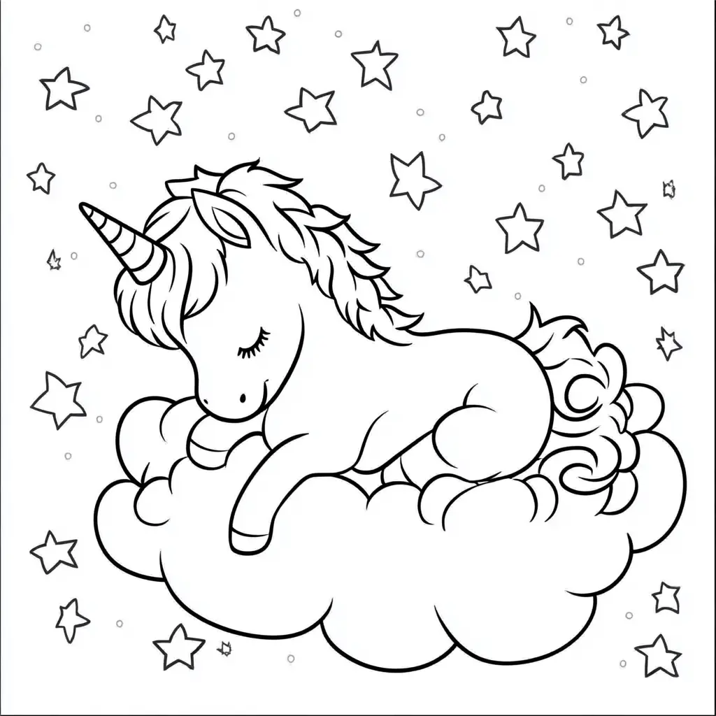 Dibujos de unicornios para colorear | SUEÑOS FELICES DE UNICORNIO