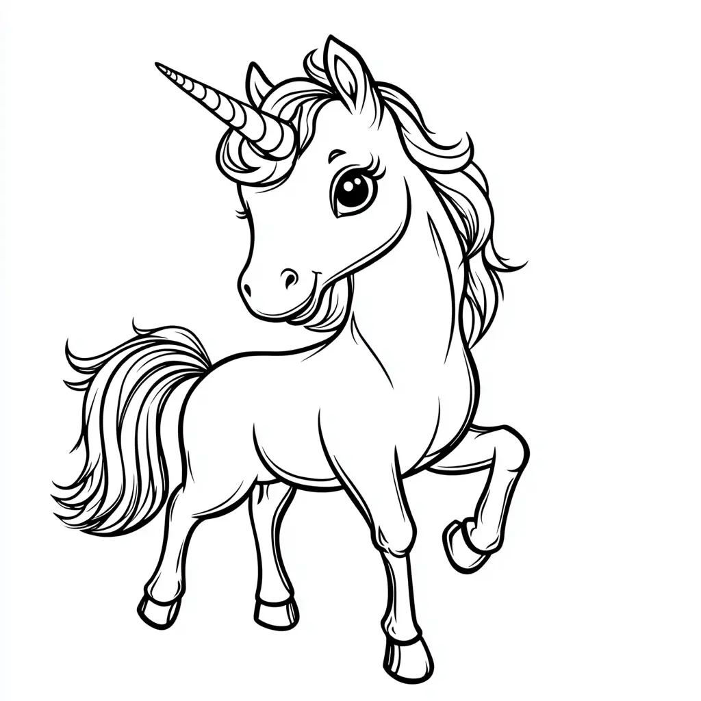Dibujos de unicornios para colorear | UNICORNIO DE CORAZÓN NOBLE