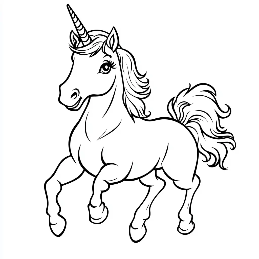 Dibujos de unicornios para colorear | EL UNICORNIO QUE CAMINA CON GRACIA