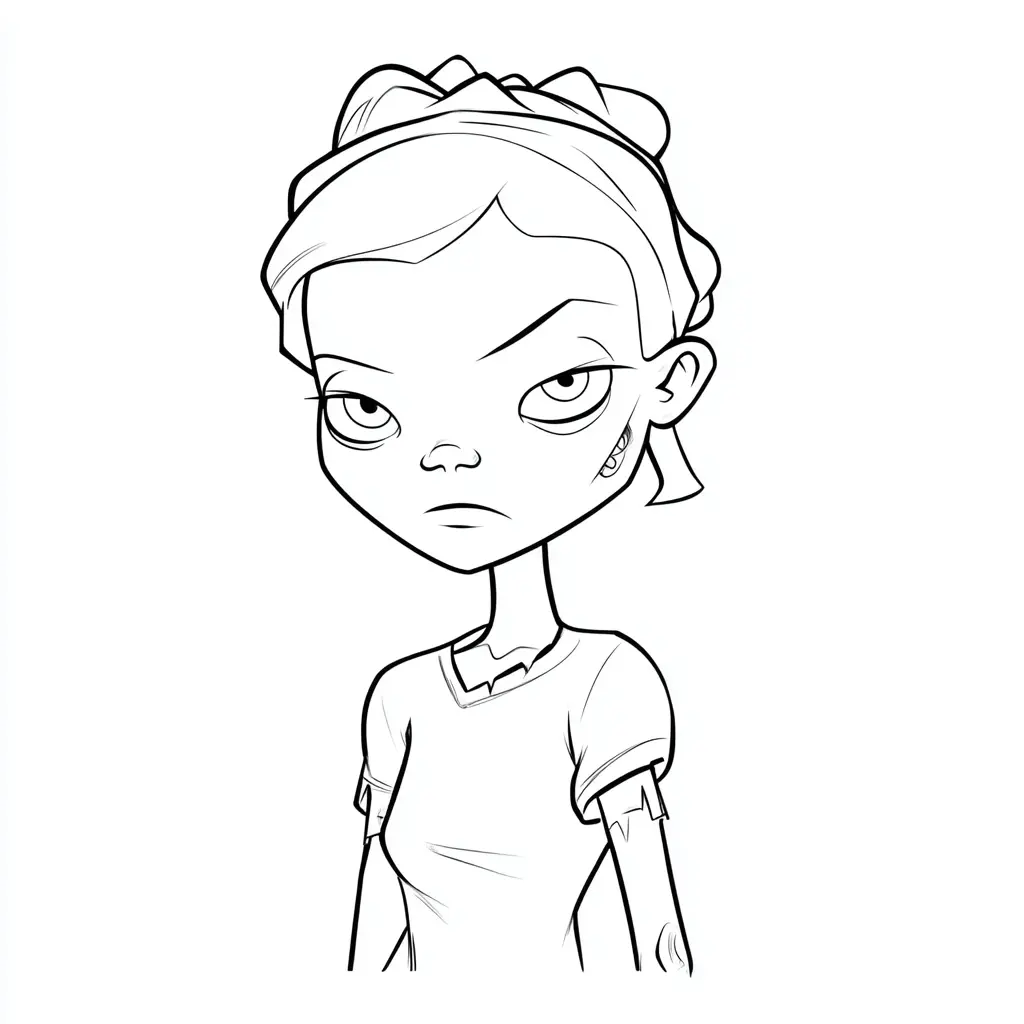 Dibujos de Halloween para colorear | ZOMBI SENCILLA Dibujos de Halloween para colorear | ZOMBI SENCILLA