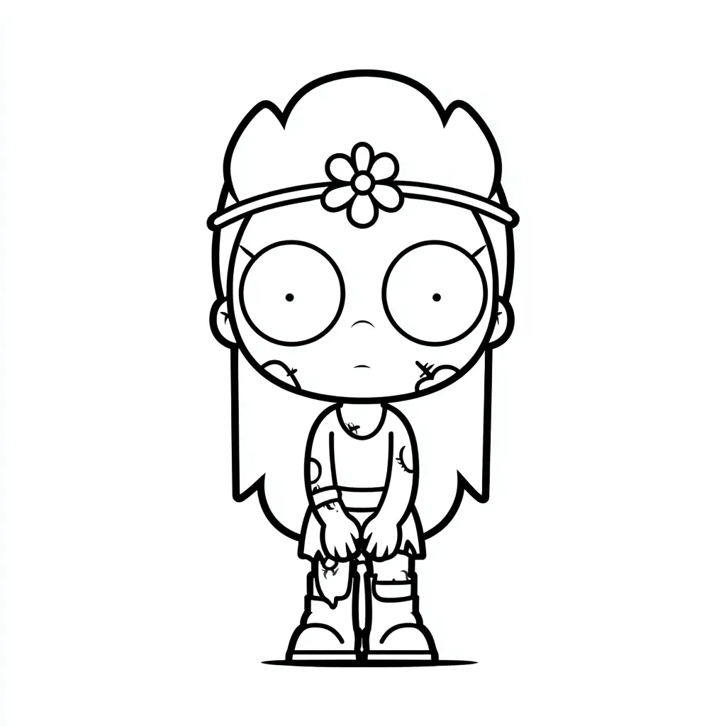 Dibujos de Halloween para colorear | ZOMBI KAWAII Dibujos de Halloween para colorear | ZOMBI KAWAII