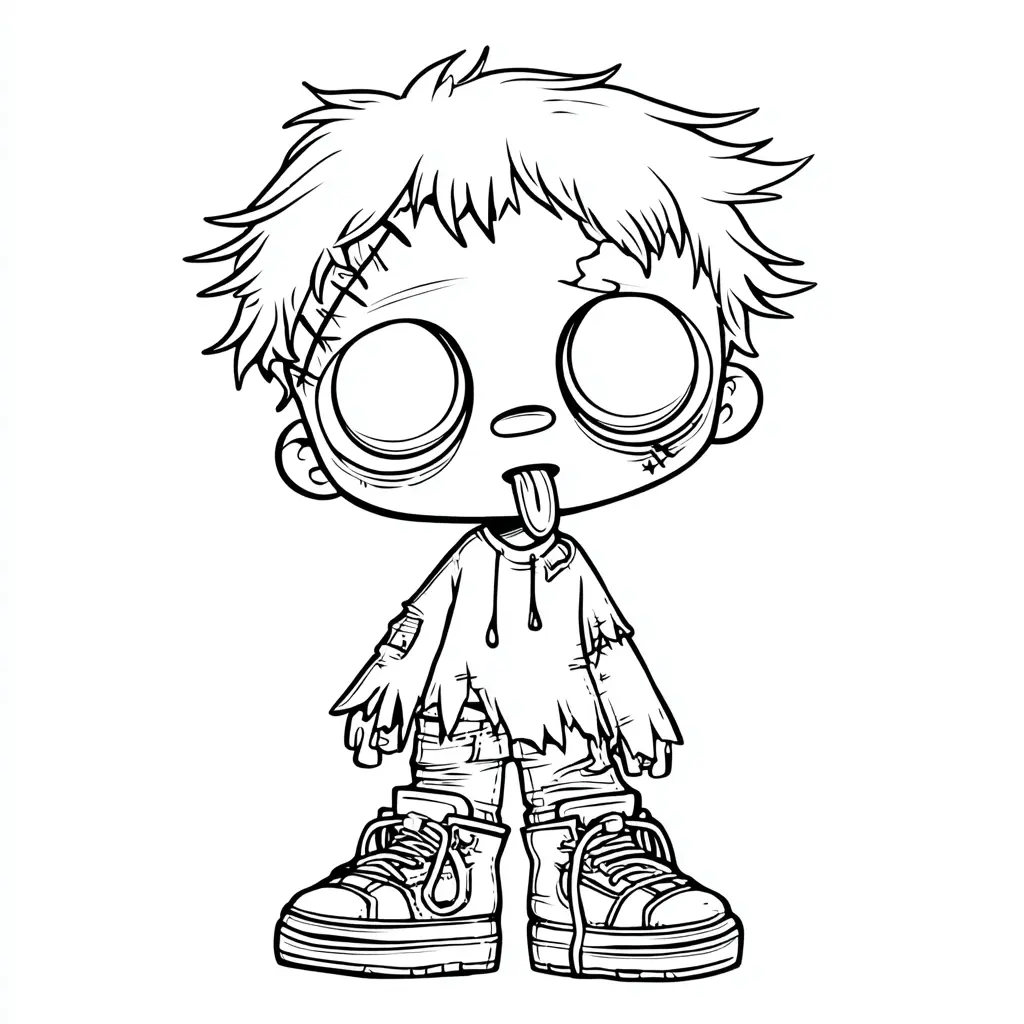 Dibujos de Halloween para colorear | ZOMBI SIN OJOS Dibujos de Halloween para colorear | ZOMBI SIN OJOS