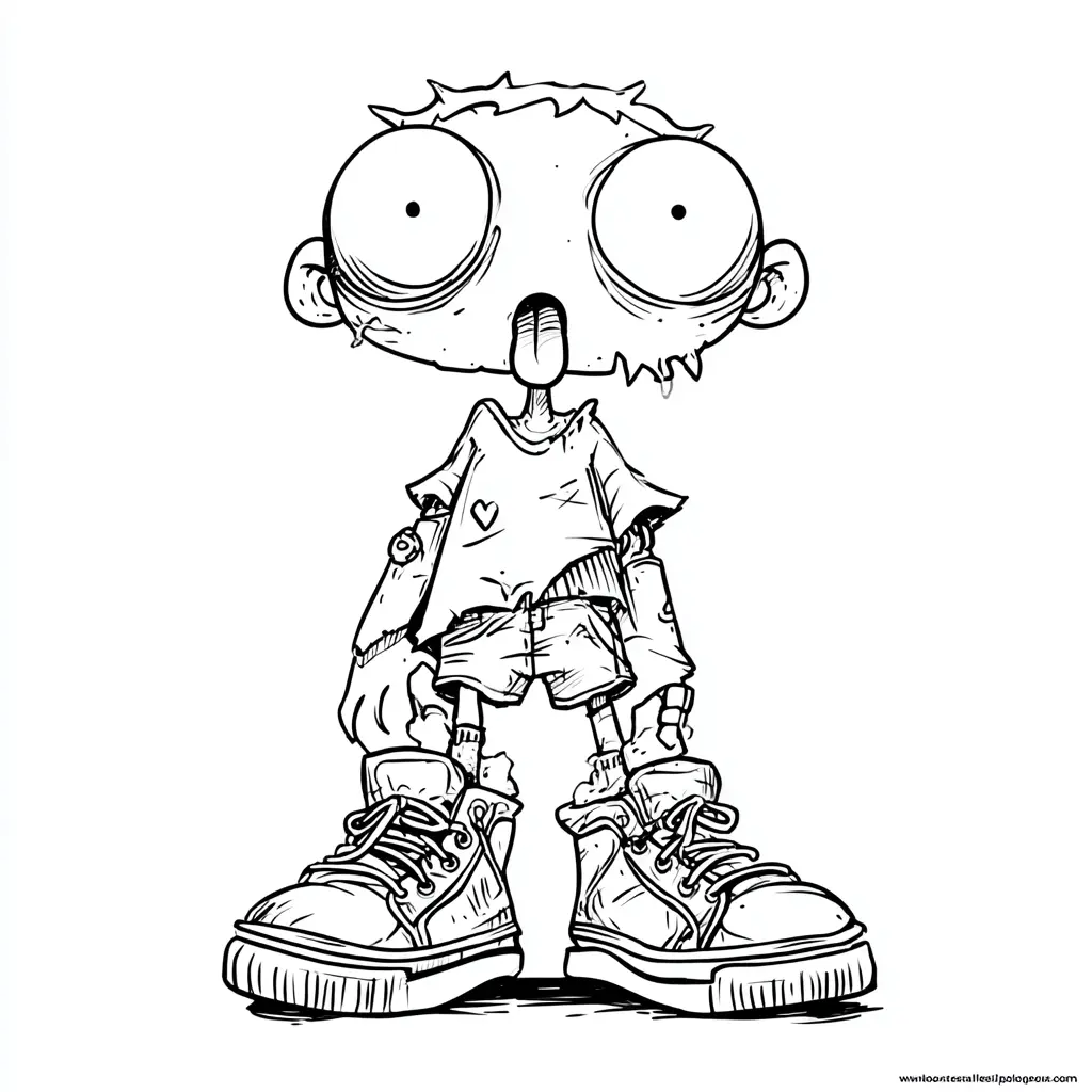 Dibujos de Halloween para colorear | ZOMBI NIÑO Dibujos de Halloween para colorear | ZOMBI NIÑO