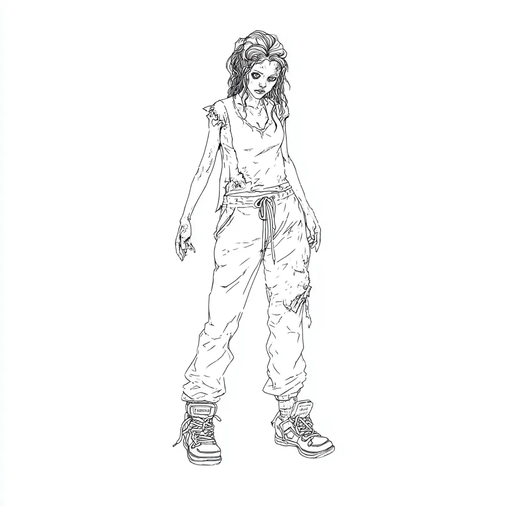 Dibujos de Halloween para colorear | ZOMBI MUJER Dibujos de Halloween para colorear | ZOMBI MUJER