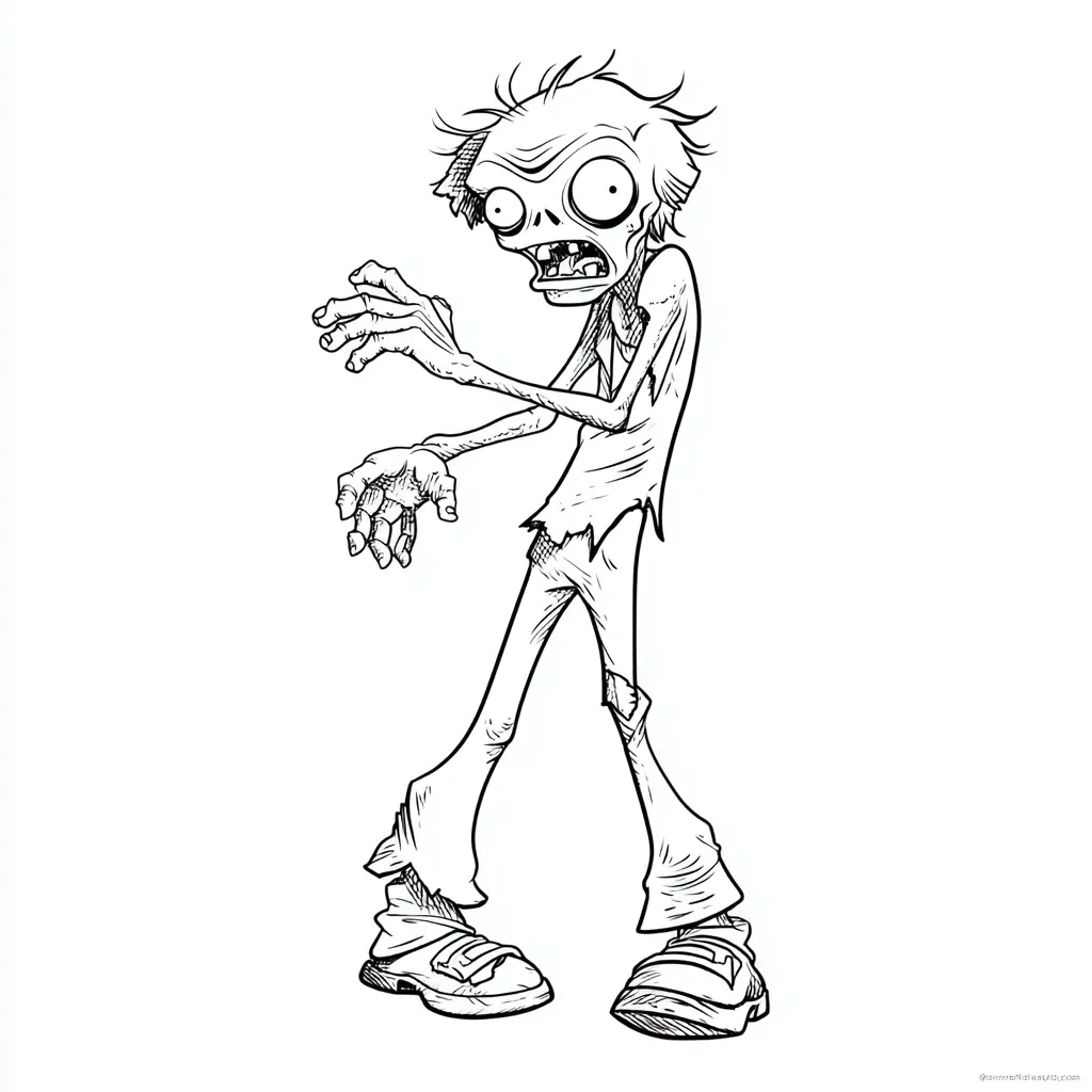 Dibujos de Halloween para colorear | ZOMBI PATITAS LOCAS Dibujos de Halloween para colorear | ZOMBI PATITAS LOCAS