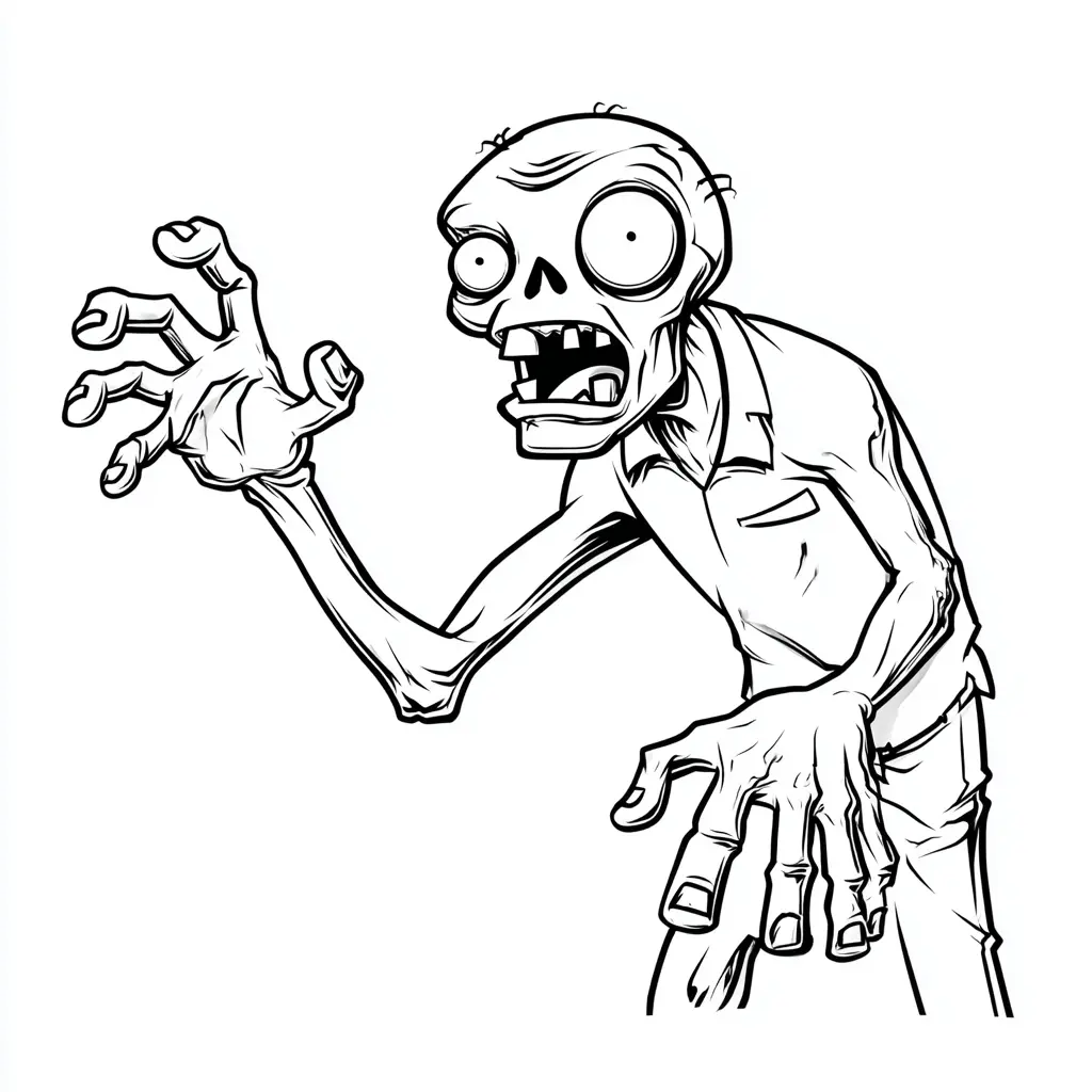 Dibujos de Halloween para colorear | ZOMBI TORPE Dibujos de Halloween para colorear | ZOMBI TORPE