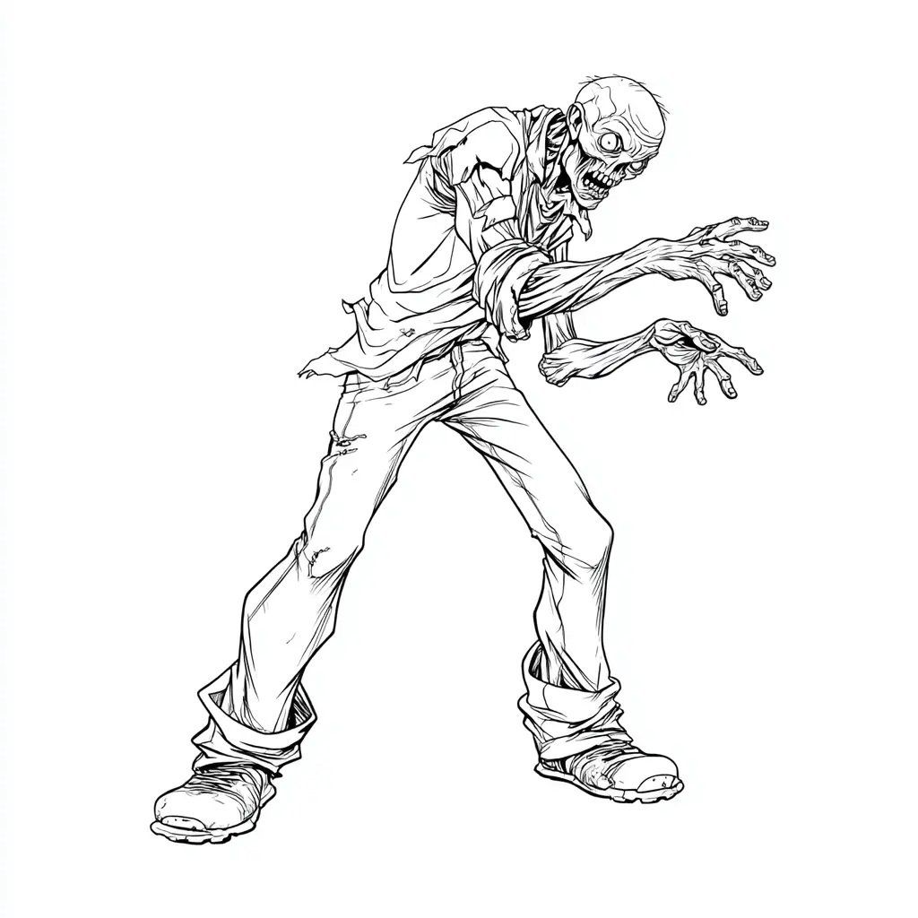 Dibujos de Halloween para colorear | ZOMBI DE ESPANTO Dibujos de Halloween para colorear | ZOMBI DE ESPANTO