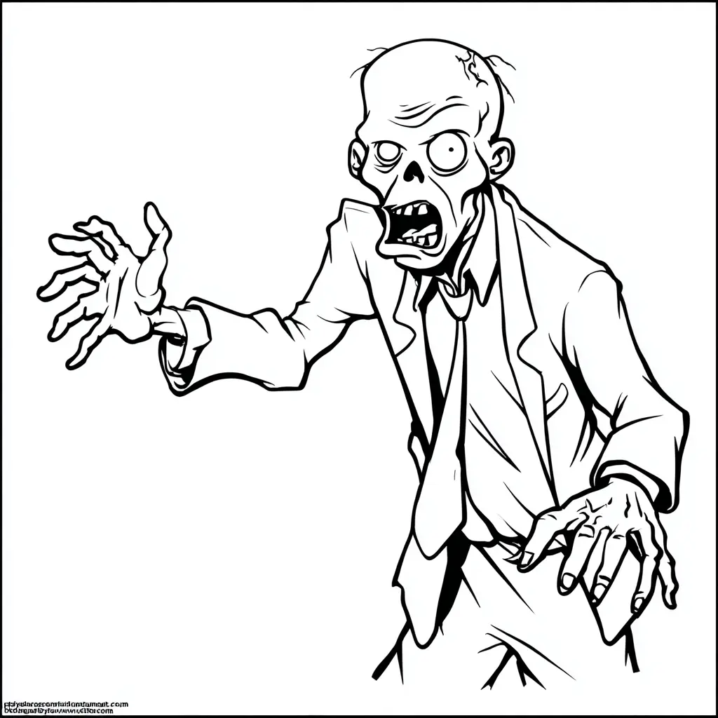 Dibujos de Halloween para colorear | ZOMBI EJECUTIVO Dibujos de Halloween para colorear | ZOMBI EJECUTIVO