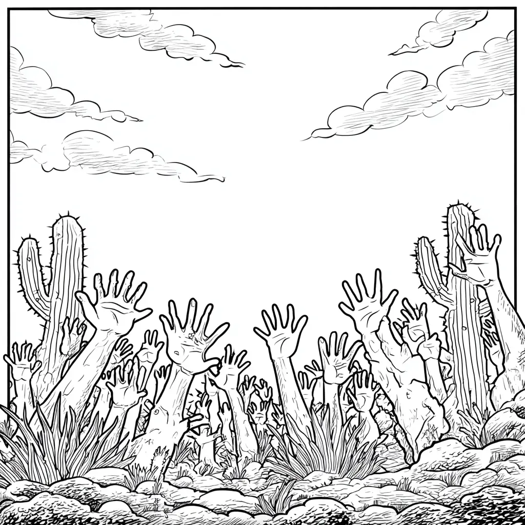 Dibujos de Halloween para colorear | MANOS ZOMBIS Dibujos de Halloween para colorear | MANOS ZOMBIS