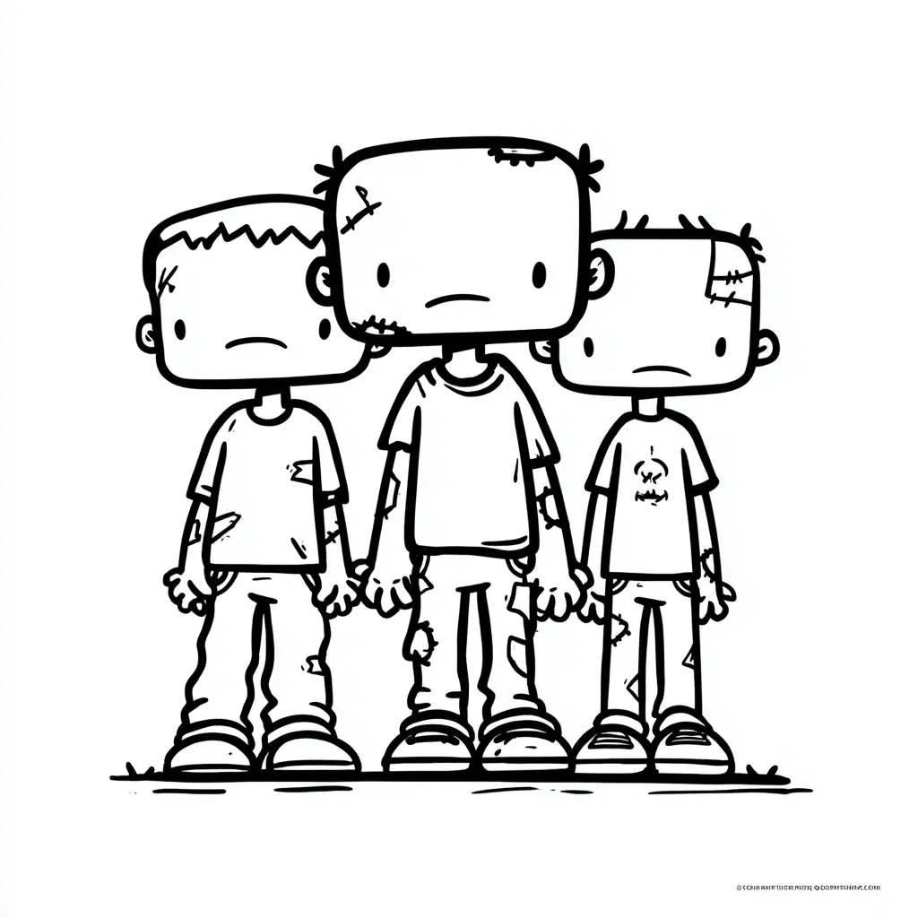 Dibujos de Halloween para colorear | ZOMBIS KAWAII Dibujos de Halloween para colorear | ZOMBIS KAWAII