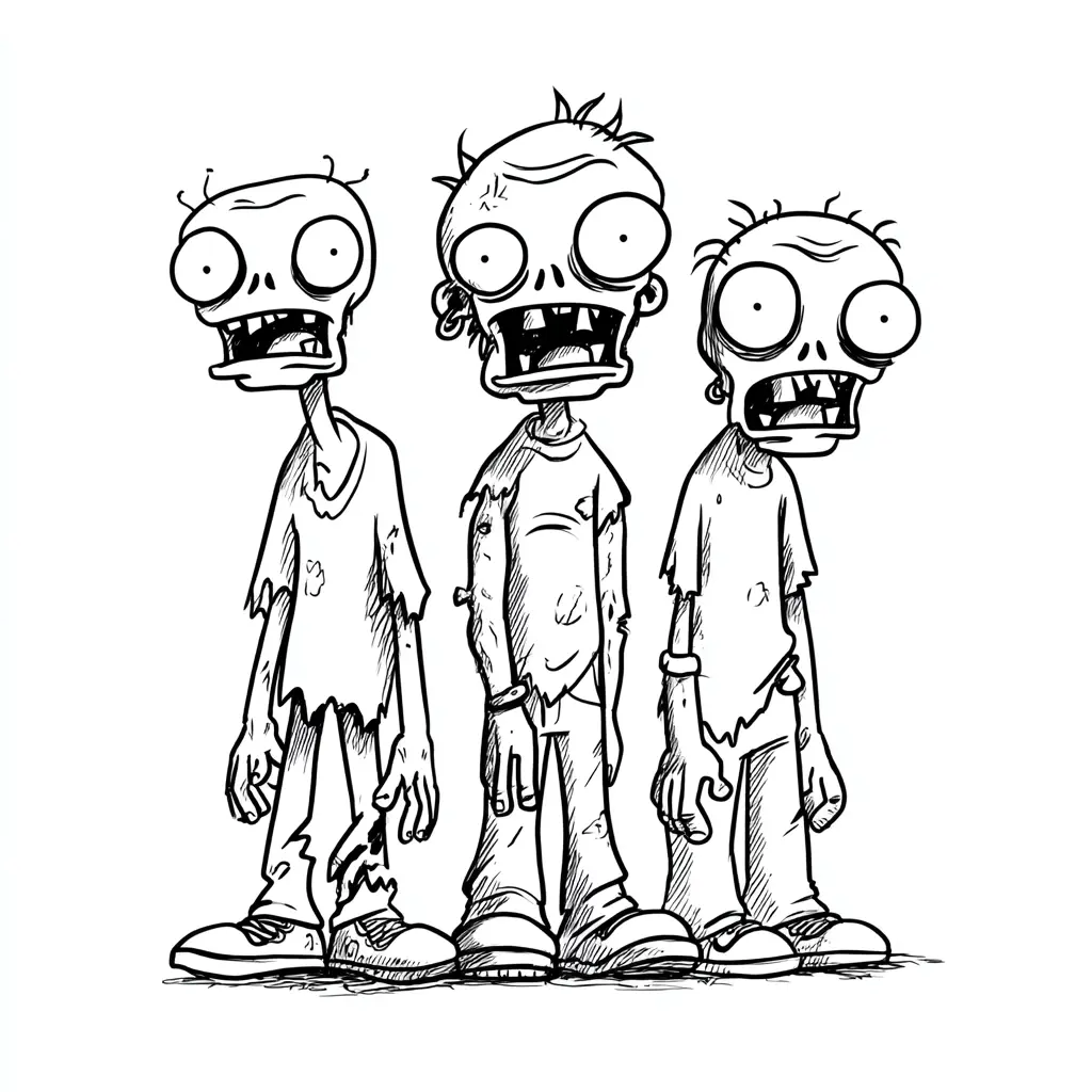 Dibujos de Halloween para colorear | ZOMBIS TRISTES Dibujos de Halloween para colorear | ZOMBIS TRISTES