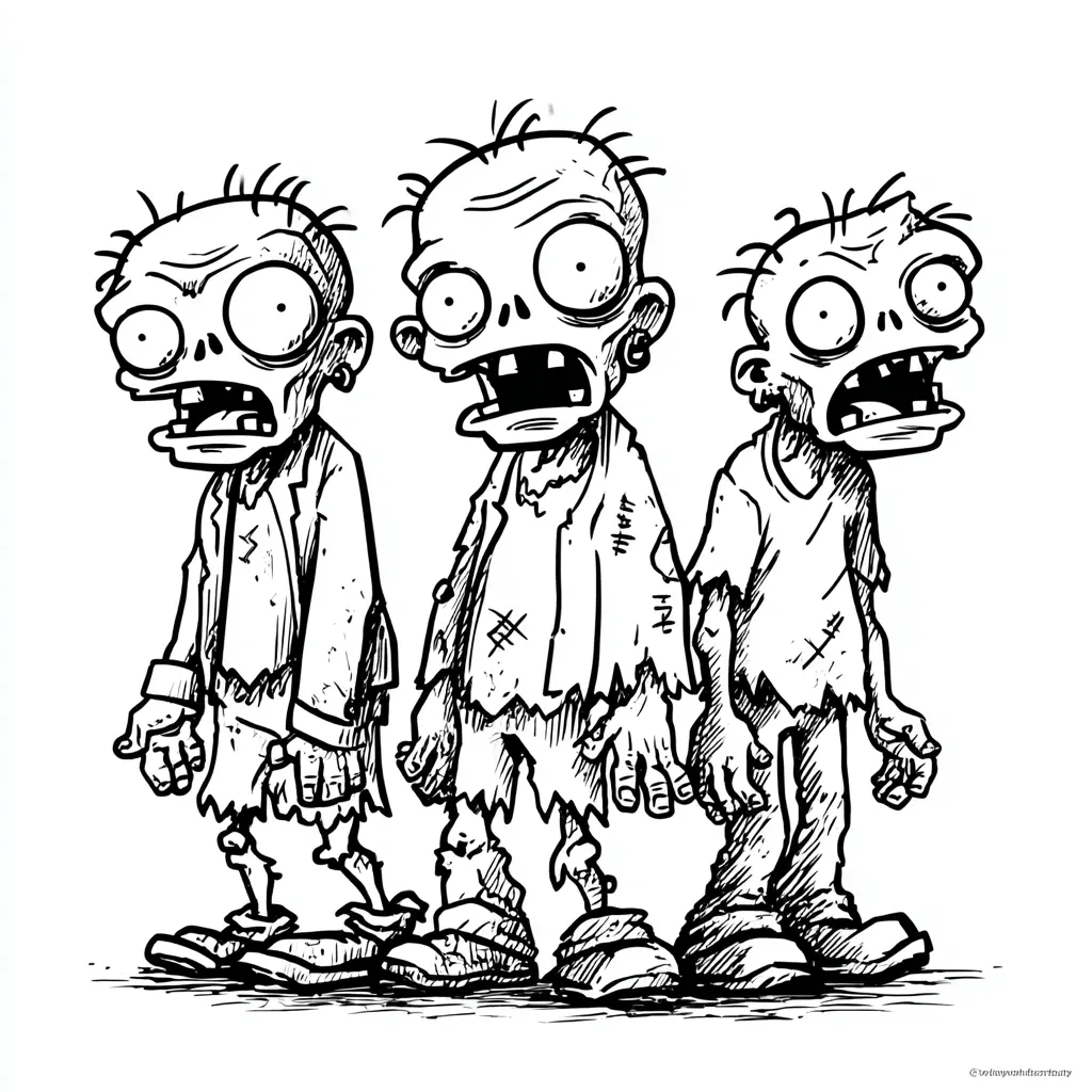 Dibujos de Halloween para colorear | ZOMBIS DE HALLOWEEN Dibujos de Halloween para colorear | ZOMBIS DE HALLOWEEN