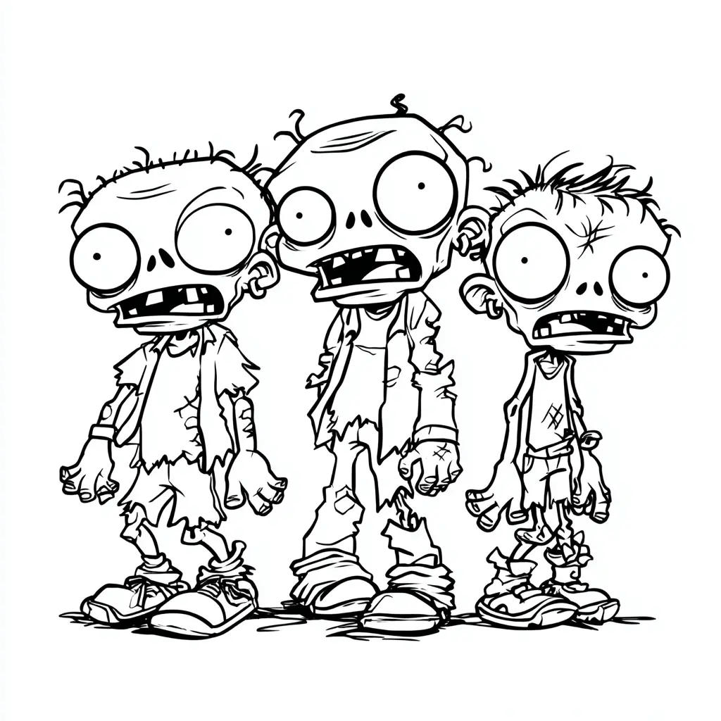 Dibujos de Halloween para colorear | ZOMBIS GRACIOSOS Dibujos de Halloween para colorear | ZOMBIS GRACIOSOS