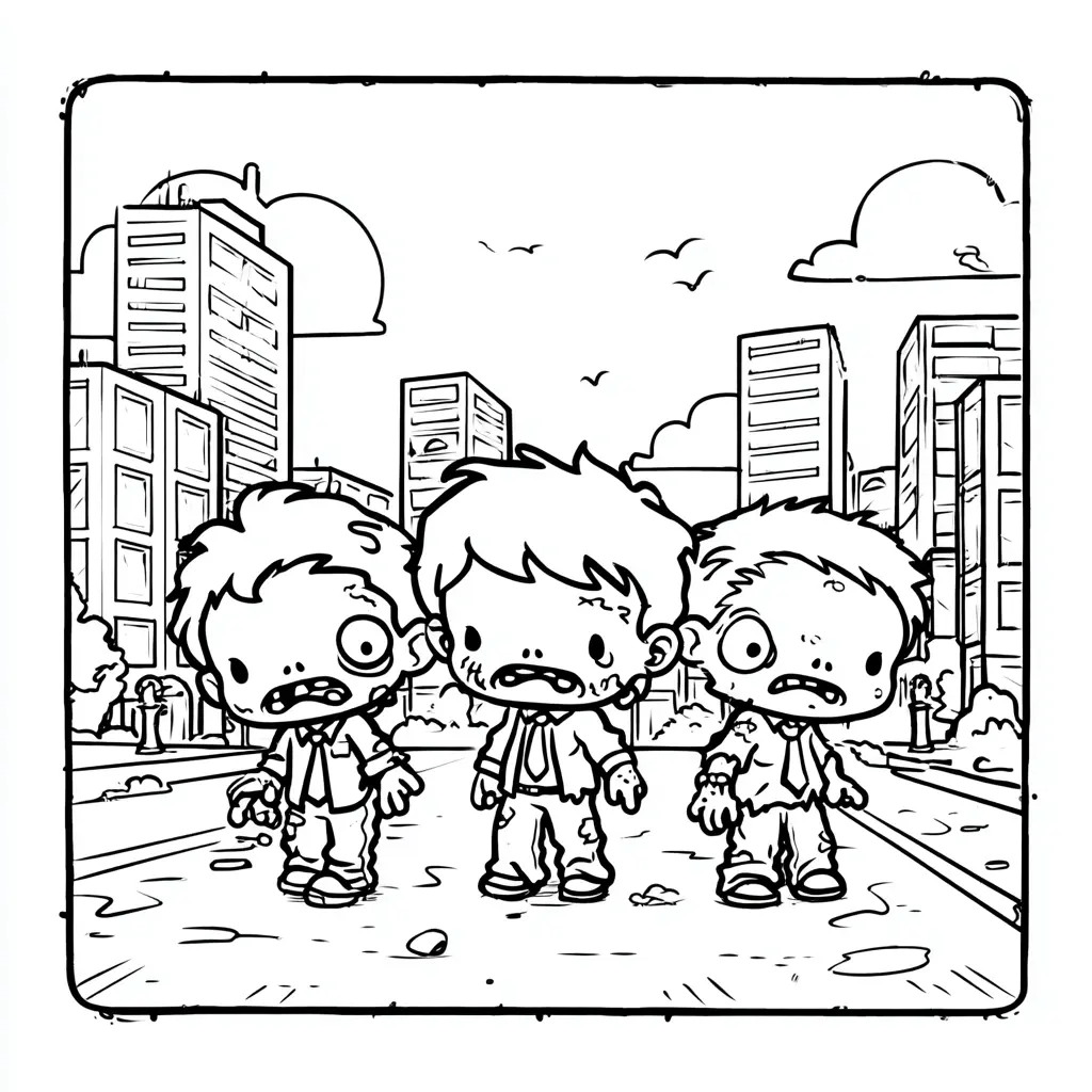 Dibujos de Halloween para colorear | PEQUEÑOS ZOMBIS URBANOS Dibujos de Halloween para colorear | PEQUEÑOS ZOMBIS URBANOS