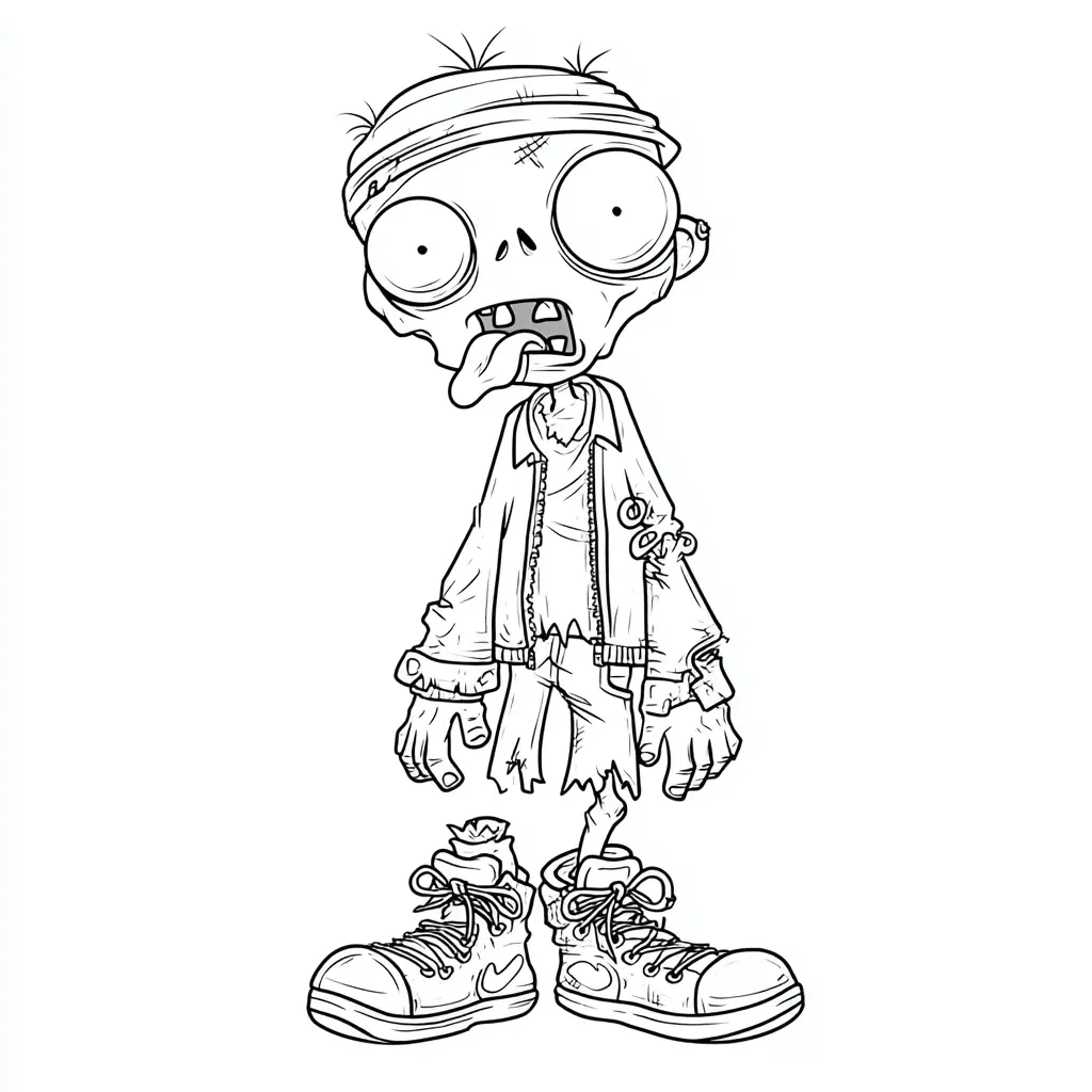 Dibujos de Halloween para colorear | ZOMBI SIN PIERNA Dibujos de Halloween para colorear | ZOMBI SIN PIERNA