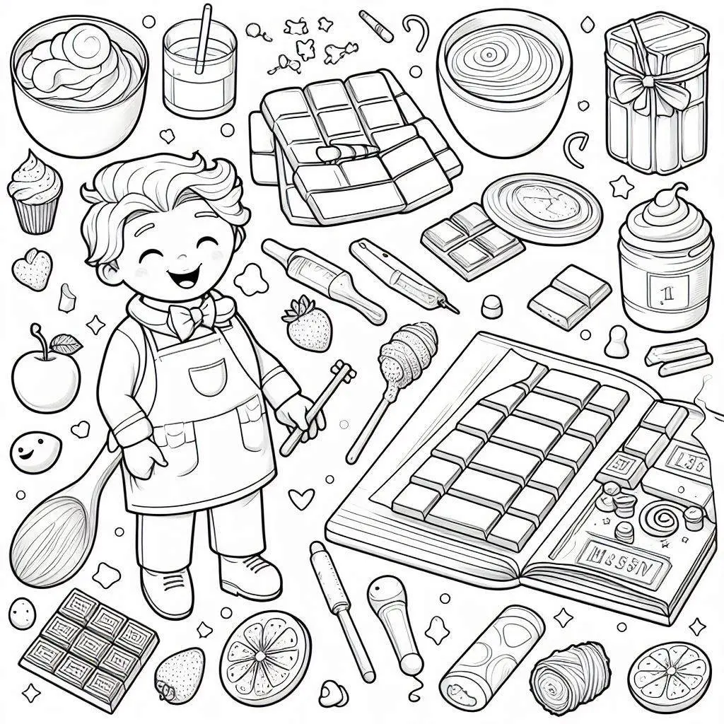Dibujos de postres y dulces para colorear | EL CHOCOLATERO MÁGICO
