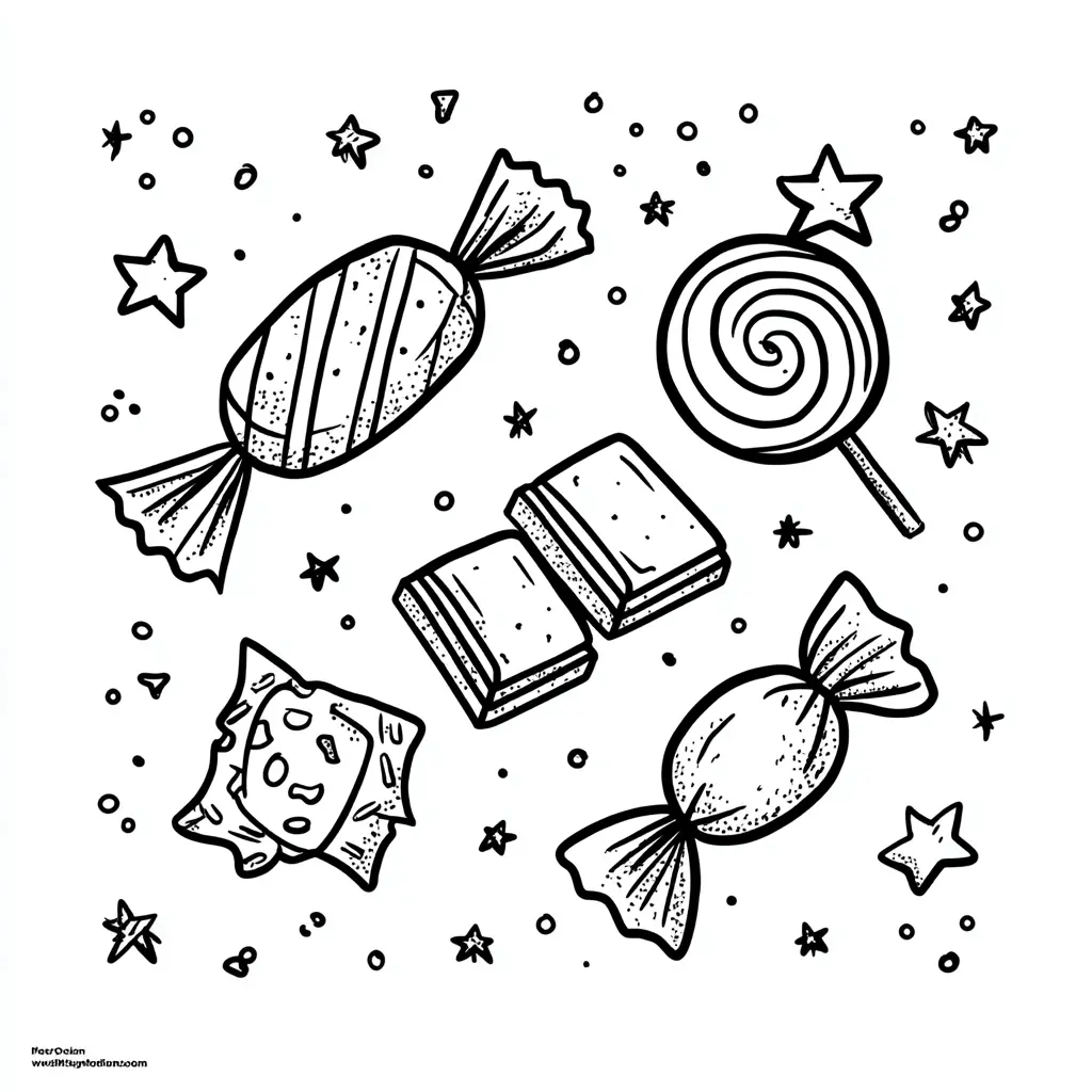 Dibujos de postres y dulces para colorear | FANTASIA DE CARAMELOS