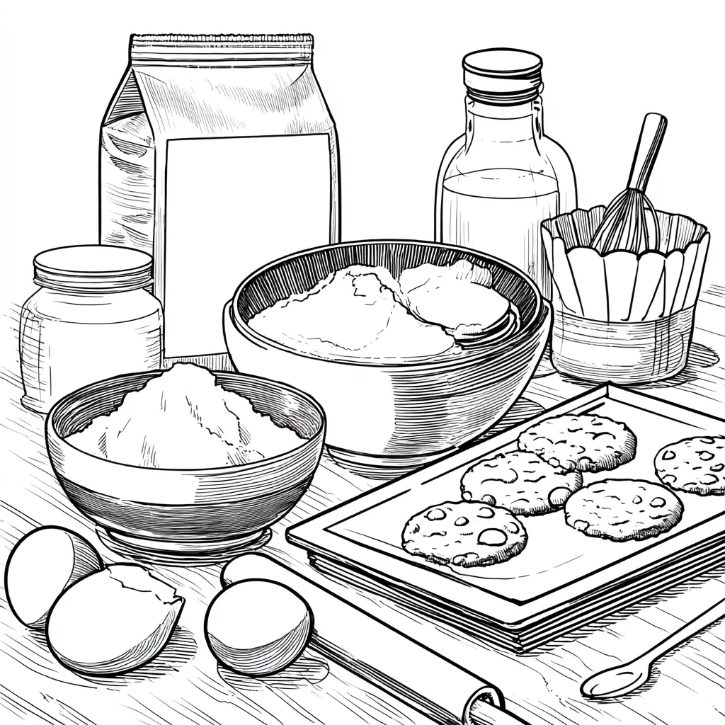 Dibujos de postres y dulces para colorear | RECETA DE GALLETAS