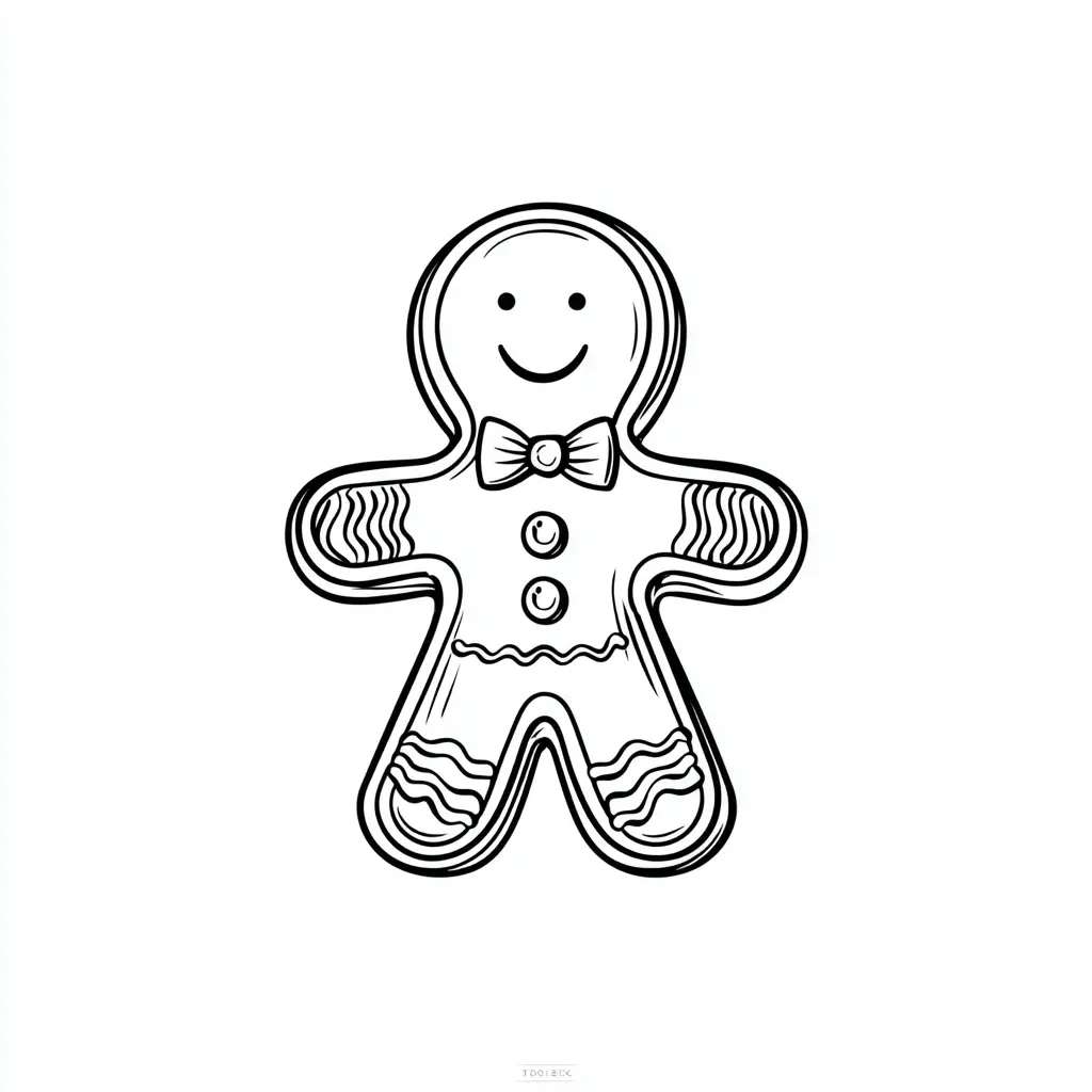 Dibujos de postres y dulces para colorear | MUÑEQUITO DE JENGIBRE
