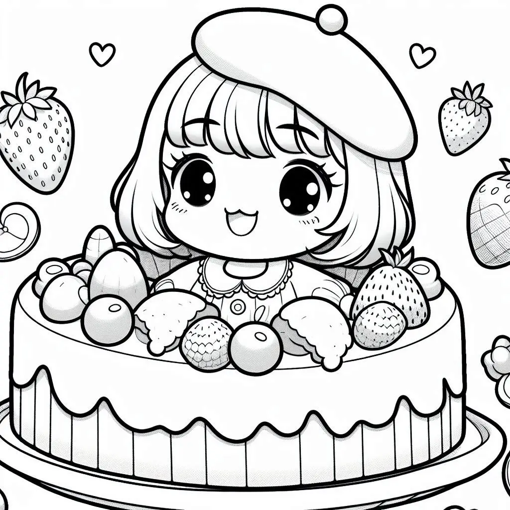 Dibujos de postres y dulces para colorear | UNA CHICA EN LA TARTA