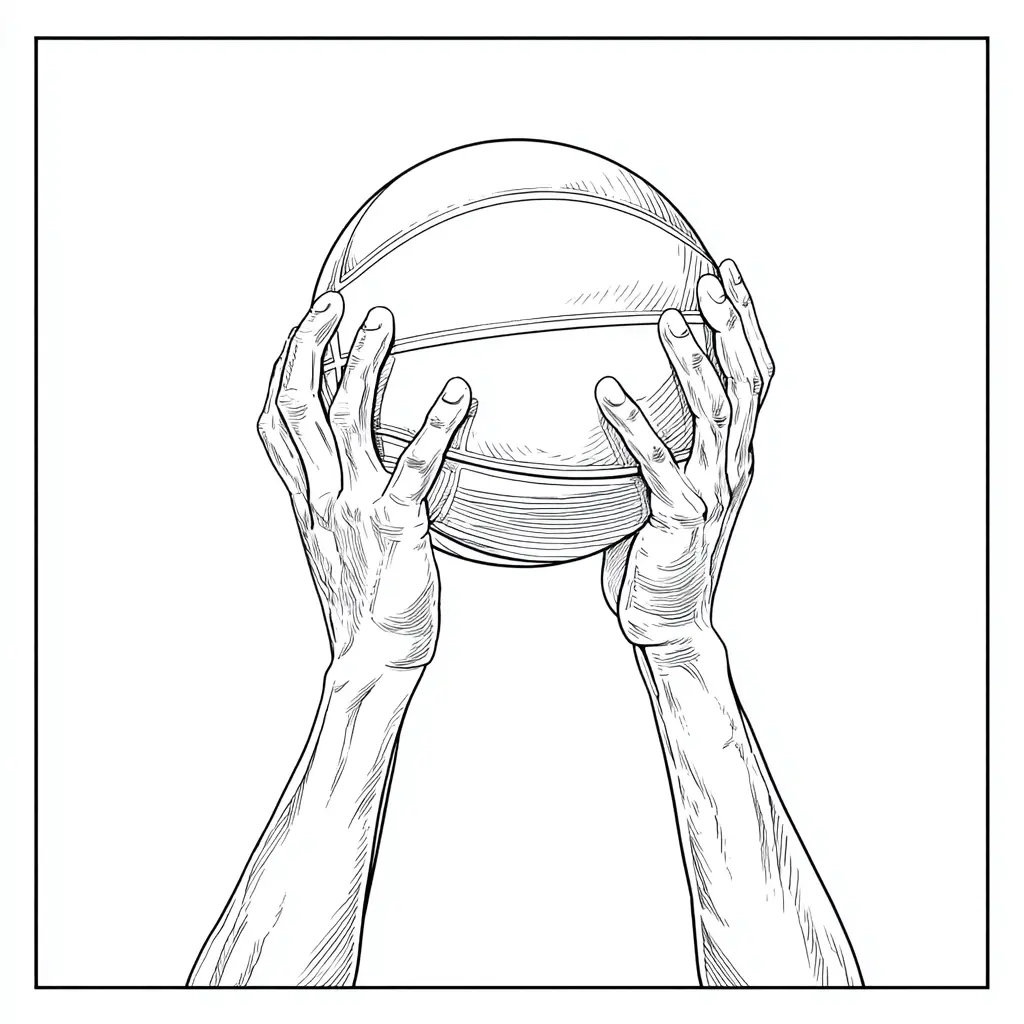 Dibujo de sosteniendo el balón para colorear Dibujo de sosteniendo el balón para colorear