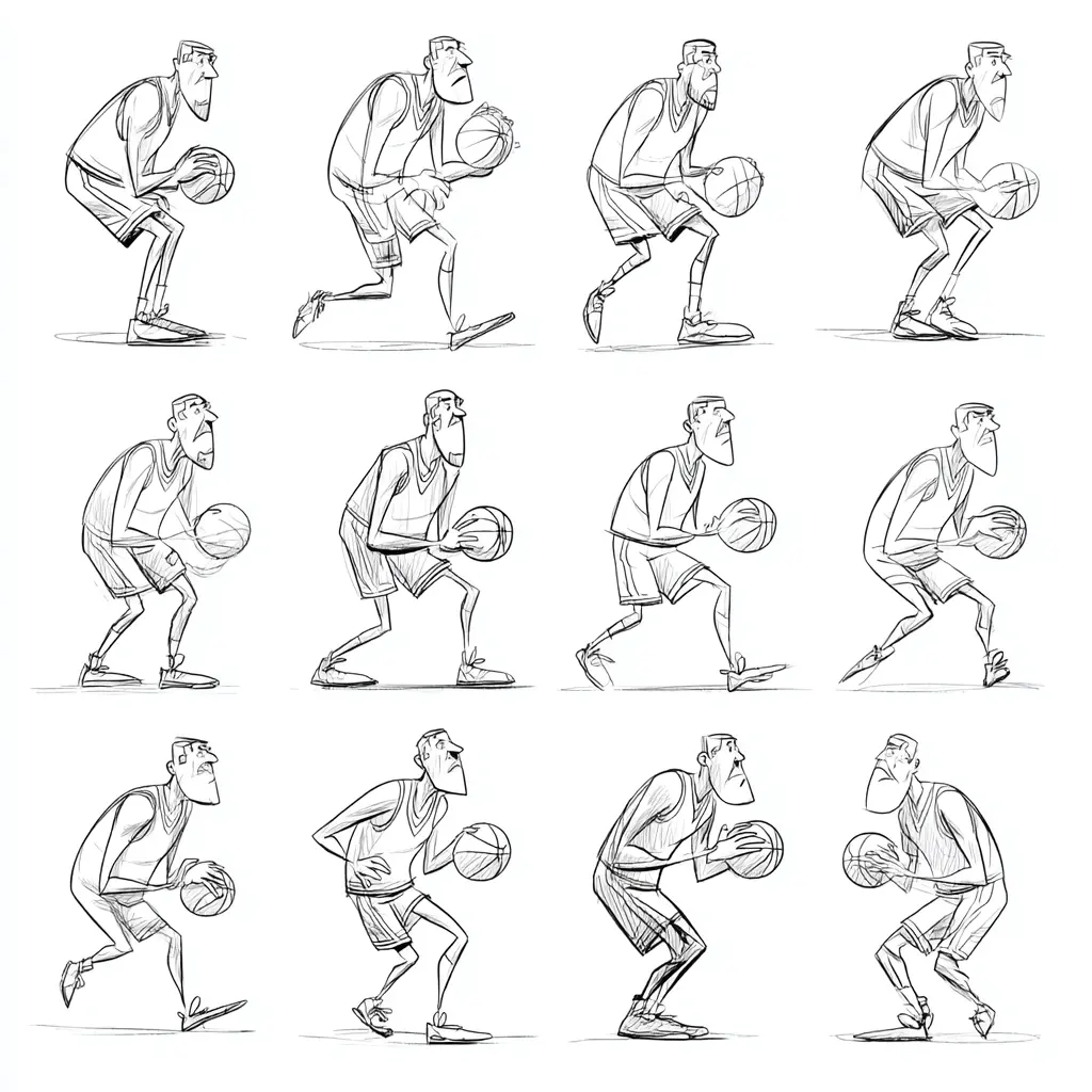 Dibujo de poses de baloncesto para colorear Dibujo de poses de baloncesto para colorear