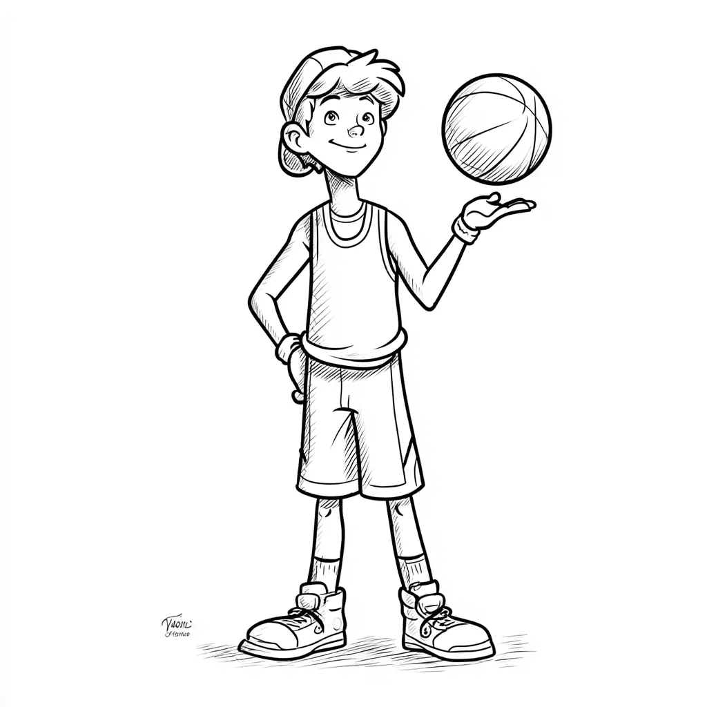 Dibujo de jugador urbano para colorear Dibujo de jugador urbano para colorear